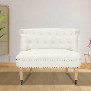 Voorhees Loveseat Fabric 94x67x76 cm White