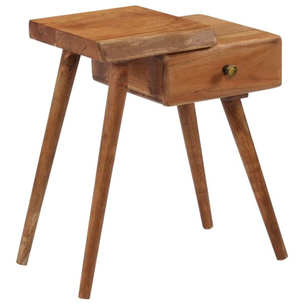 Mounds Bedside Table Solid Acacia Wood 45x32x55 cm