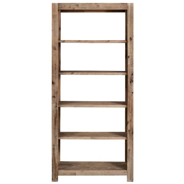 5-Tier Bookcase 80x30x180 cm Solid Acacia Wood