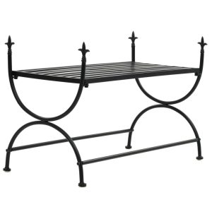 Bench Vintage Style Metal 83x42x55 cm Black