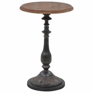 End Table Solid Fir Wood 40x64 cm Brown