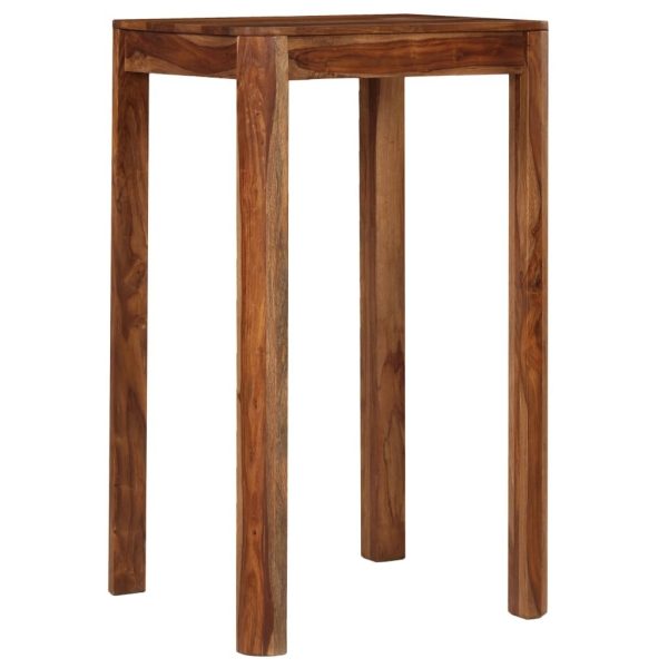 Bar Table Solid Sheesham Wood 60x60x107 cm