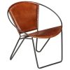 Chair Brown Real Leather