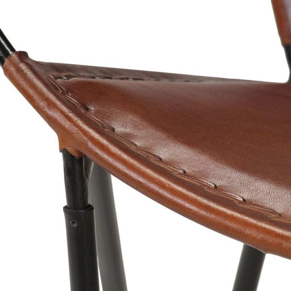 Chair Brown Real Leather