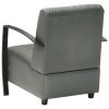 Armchair Grey Real Leather