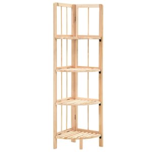 Corner Shelf Cedar Wood 27x27x110 cm