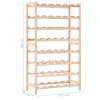 Wine Rack Cedar Wood 57,5x28x102 cm