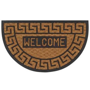 Doormat Coir and Rubber Half-round 45x75 cm