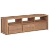 Denver TV Cabinet Solid Teak Wood with Natural Finish 120x30x40 cm