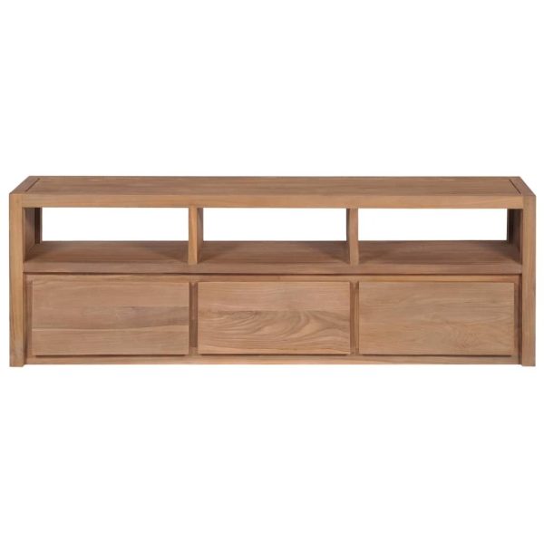 Denver TV Cabinet Solid Teak Wood with Natural Finish 120x30x40 cm