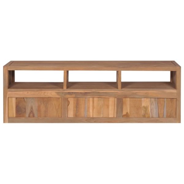 Denver TV Cabinet Solid Teak Wood with Natural Finish 120x30x40 cm