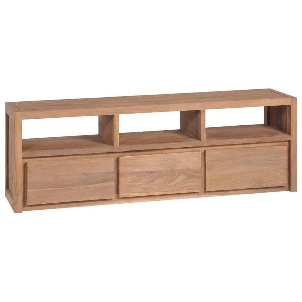 Denver TV Cabinet Solid Teak Wood with Natural Finish 120x30x40 cm