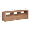 Denver TV Cabinet Solid Teak Wood with Natural Finish 120x30x40 cm