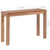 Console Table Solid Teak Wood with Natural Finish 110x35x76 cm