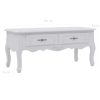 Coffee Table 100x50x46 cm White