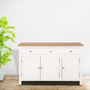 Sideboard Solid Wood – 110×33.5×70 cm, White