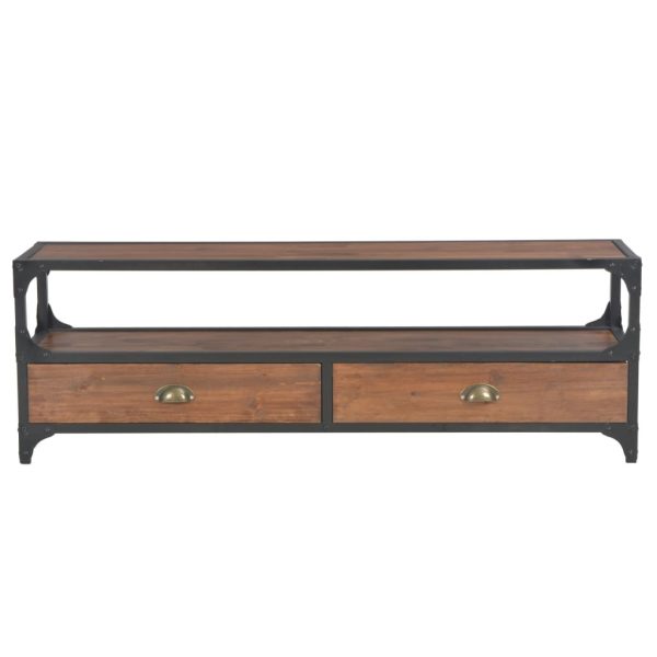 Oskaloosa TV Cabinet with 2 Drawers 120x30x40 cm Solid Pine Wood