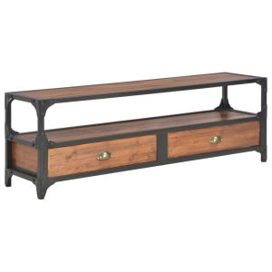 Oskaloosa TV Cabinet with 2 Drawers 120x30x40 cm Solid Pine Wood