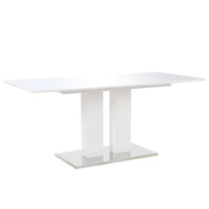 Dining Table High Gloss White 180x90x76 cm MDF