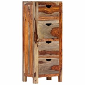 Drawer Cabinet 40x30x100 cm Solid Sheesham Wood