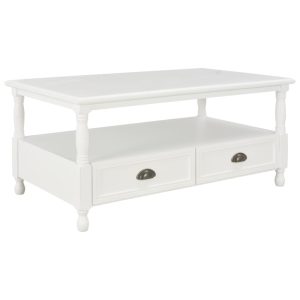 Coffee Table White 100x55x45 cm Wood