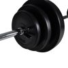 Workout Bench with Weight Rack Barbell and Dumbbell Set 30.5kg