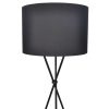 Floor Lamp with Stand Black 139 cm