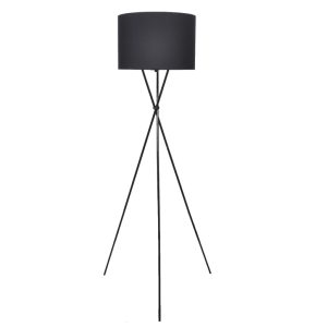 Floor Lamp with Stand Black 139 cm