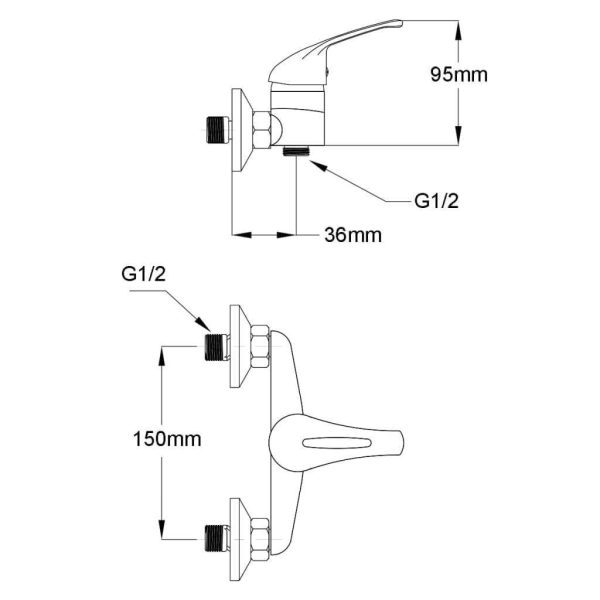 Mixer Showers 2 pcs