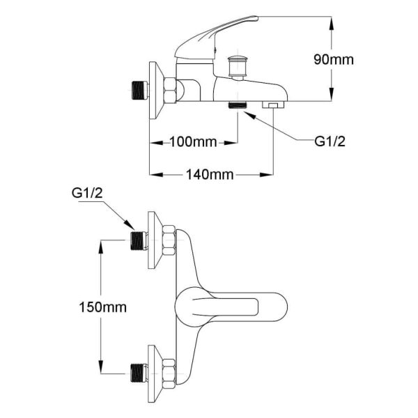 Mixer Showers 2 pcs