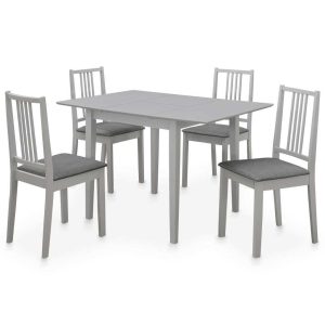 5 Piece Dining Set MDF Grey