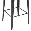 3 Piece Bar Set Steel Black