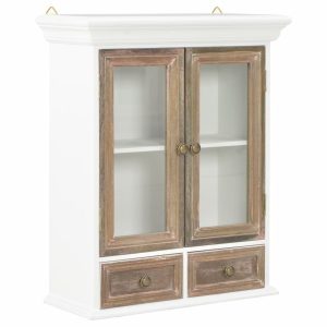 Wall Cabinet White 49x22x59 cm Solid Wood