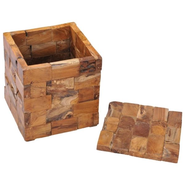 Storage Stool Solid Teak Wood