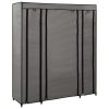 Wardrobe with Compartments and Rods Grey 150x45x176 cm Fabric