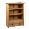 Bookcase 80x35x110 cm Solid Pine Wood Panama Range