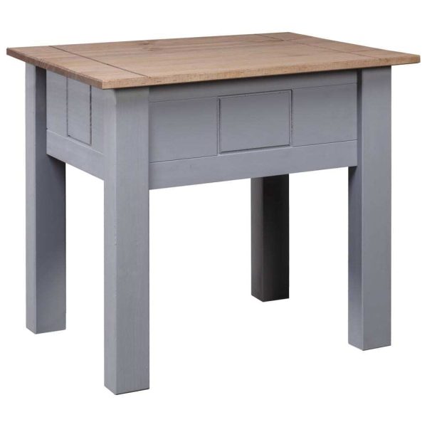 Evansville Nightstand Grey 50.5×50.5×52.5 cm Pine Panama Range