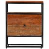 Eastham Bedside Cabinet 40x30x50 cm Solid Reclaimed Wood and Steel