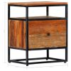 Eastham Bedside Cabinet 40x30x50 cm Solid Reclaimed Wood and Steel