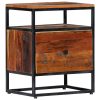 Eastham Bedside Cabinet 40x30x50 cm Solid Reclaimed Wood and Steel