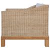 Armchair with Cushions Natural Rattan