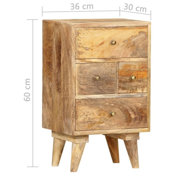 Renmark Bedside Cabinet 36x30x60 cm Solid Mango Wood