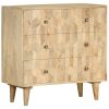 Drawer Cabinet 75x35x75 cm Solid Mango Wood