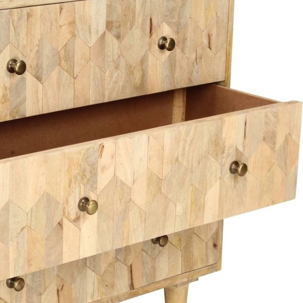 Drawer Cabinet 75x35x75 cm Solid Mango Wood