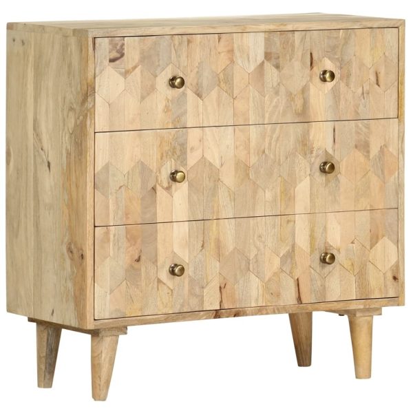 Drawer Cabinet 75x35x75 cm Solid Mango Wood