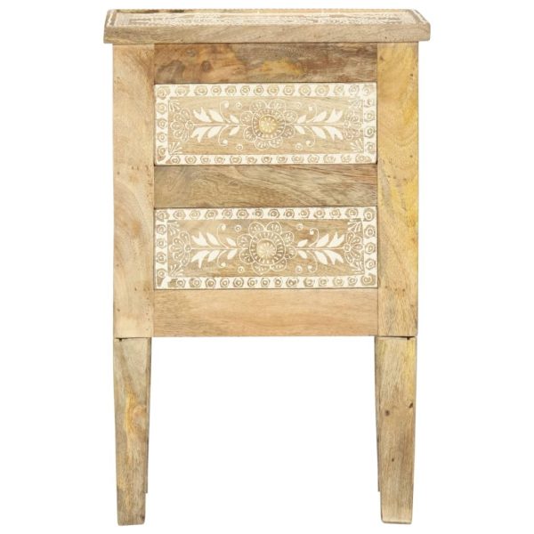 Ridgecrest Hand Painted Bedside Cabinet 40x30x60 cm Solid Mango Wood