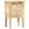 Ridgecrest Hand Painted Bedside Cabinet 40x30x60 cm Solid Mango Wood