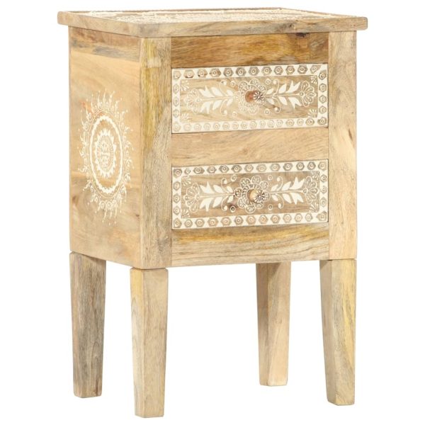 Ridgecrest Hand Painted Bedside Cabinet 40x30x60 cm Solid Mango Wood