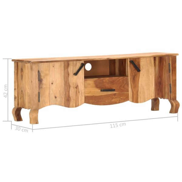 Westchase TV Cabinet 115x30x42 cm Solid Sheesham Wood