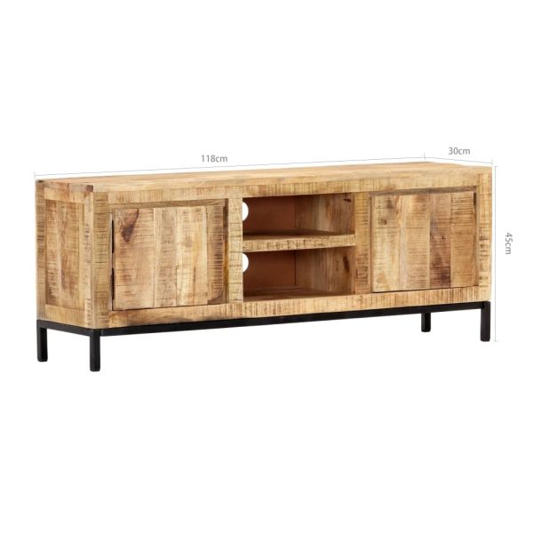 Yalpara TV Cabinet 118x30x45 cm Solid Mango Wood